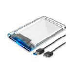 Case para HDe SSD Transparente Sata 2.5  Usb 2.0 5gpbs - FY-785