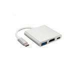 Cabo Conversor USB-C Type-C 3 em 1 para Usb 3.0 x Hdmi x Usb 3 Tipo C - USB-C-HDMI/USB3.0 