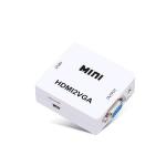 Conversor Adaptador de Video de HDMI Para VGA com Audio 1080p - HDMI2VGA