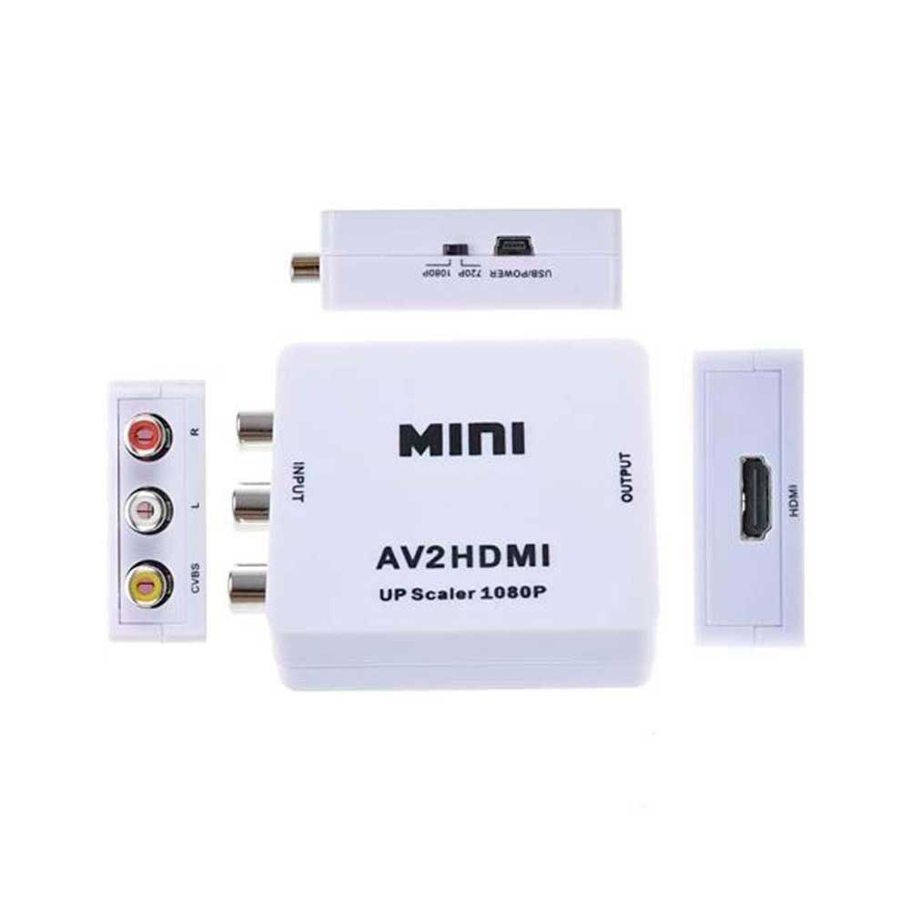 Conversor HDMI Para AV ( Rca )  Vídeo 1080p e Audio - HDMI2AV