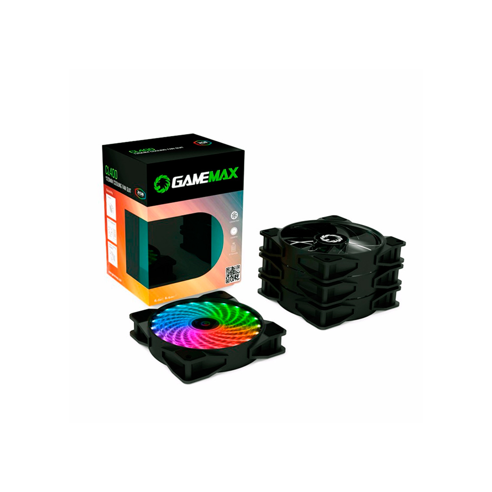 Cooler Gamemax RGB com Controle CL400 Kit com 4 Fans 120MM