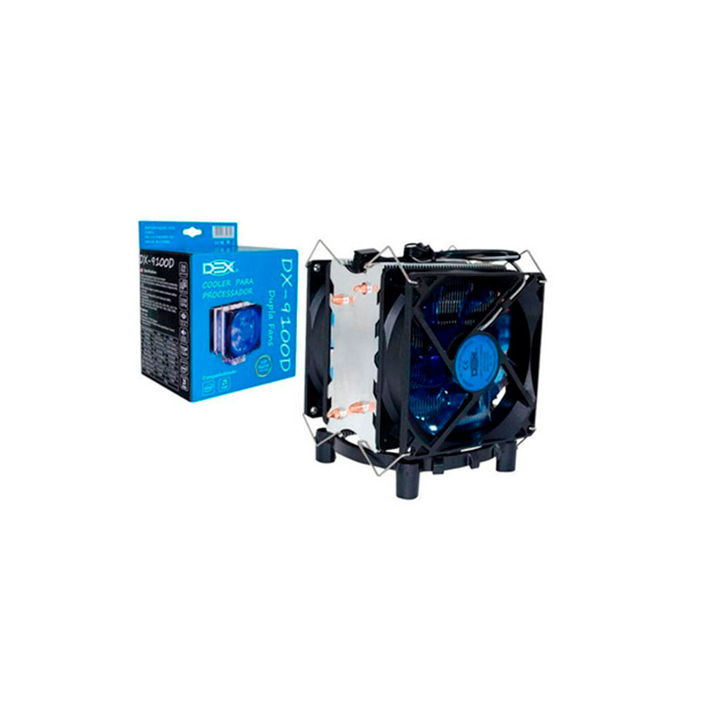 Cooler Gamer Universal Amd E Intel Led Azul Dex - DX-9000