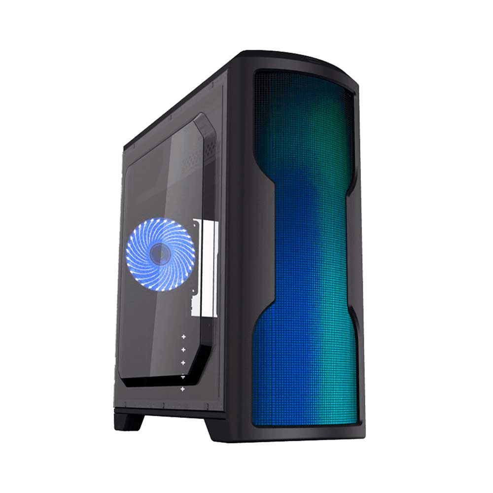 Gabinete Gamer Gamemax Wave G562W  Mid Tower 3 Fans Led Azul  Lateral Acrilico 