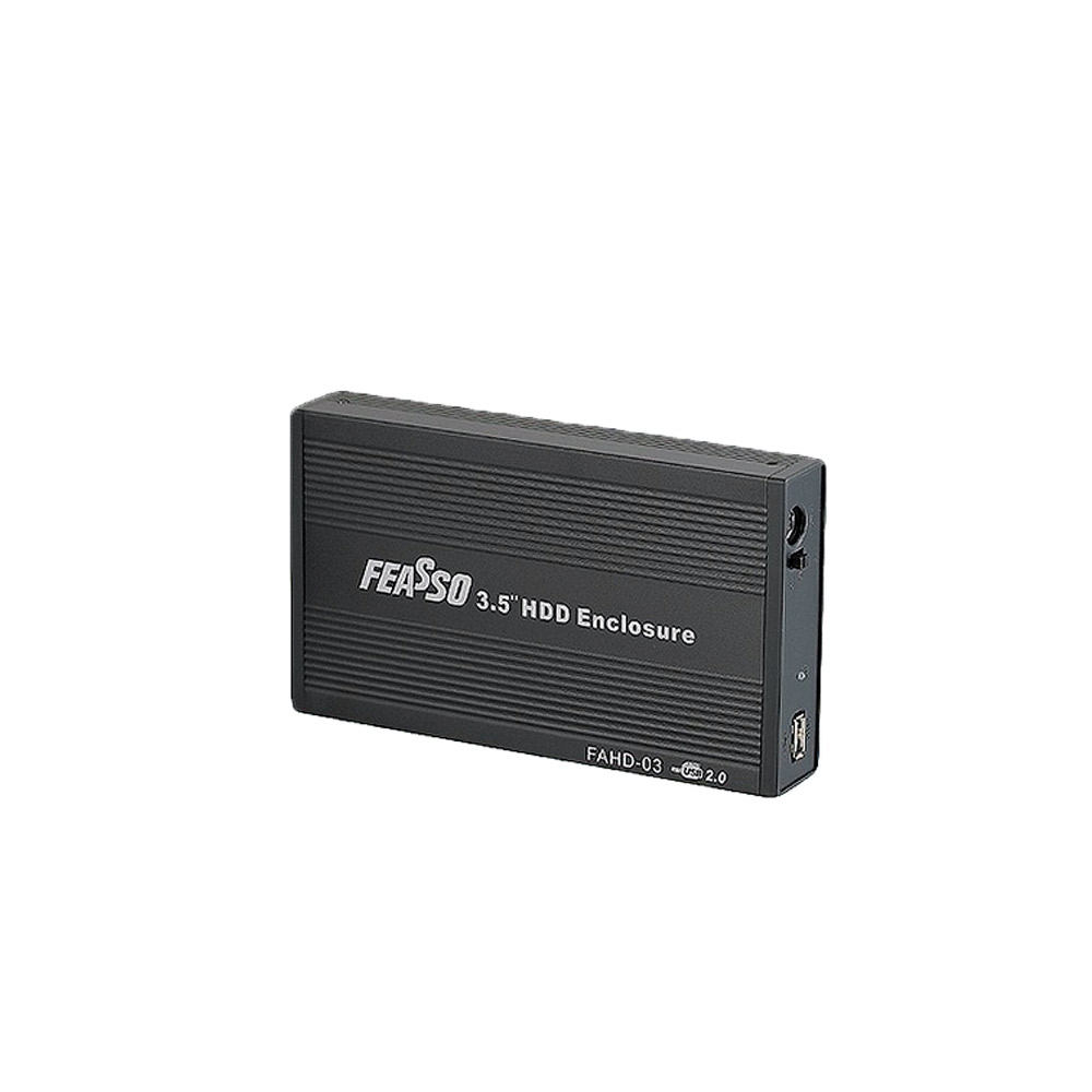 Gaveta p/ HD Externo 3.5 USB 2.0  SATA - Feasso FAHD-03 Preto