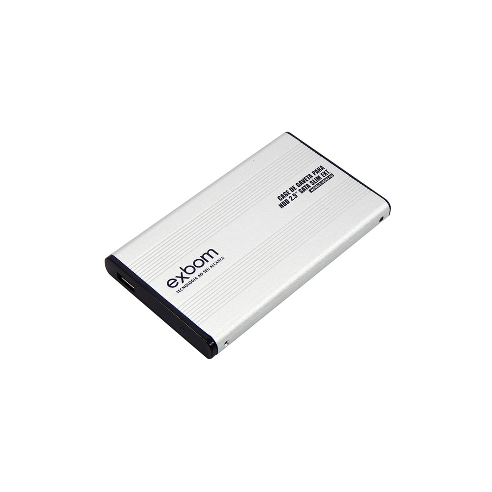 Case Exbom p/ HD 2.5´ USB 2.0 Prata - Exbom CGHD-10