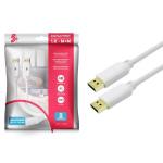 Cabo Displayport + Displayport 1.2 5+, 2m, Branco - 018-7493