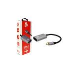 Cabo Conversor USB-C para Displayport Fêmea  5+, 10cm, Alumínio - 018-7456