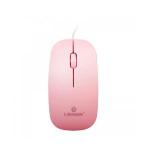 Mouse com Fio Usb Básico Office Rosa Lehmox - LEY-1564