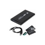 Case  p/ HD 2.5´ Notebook USB 3.0 SATA Preta  LEHMOX  - LEY-33
