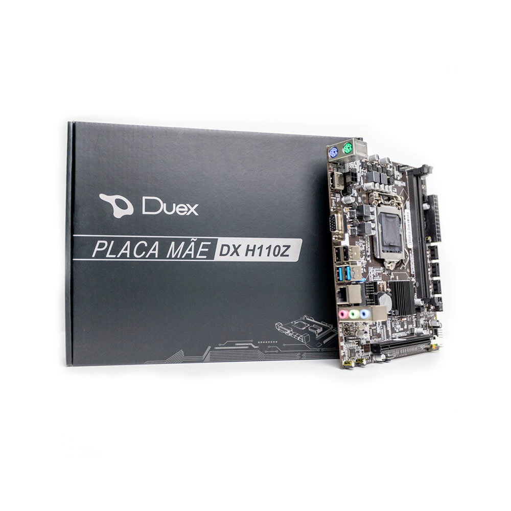 Placa Mãe Duex DX H110Z, M.2, Chipset H110, Intel LGA 1151, MATX, DDR4