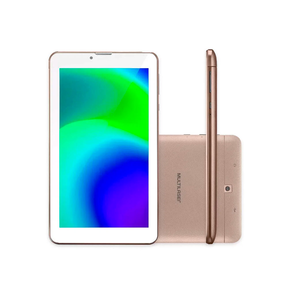 Tablet Multi M7 Wifi, 32gb, Tela 7 Pol., 1gb Ram, Wifi,  Android 11, Go Edition, Golden Rose - Nb361