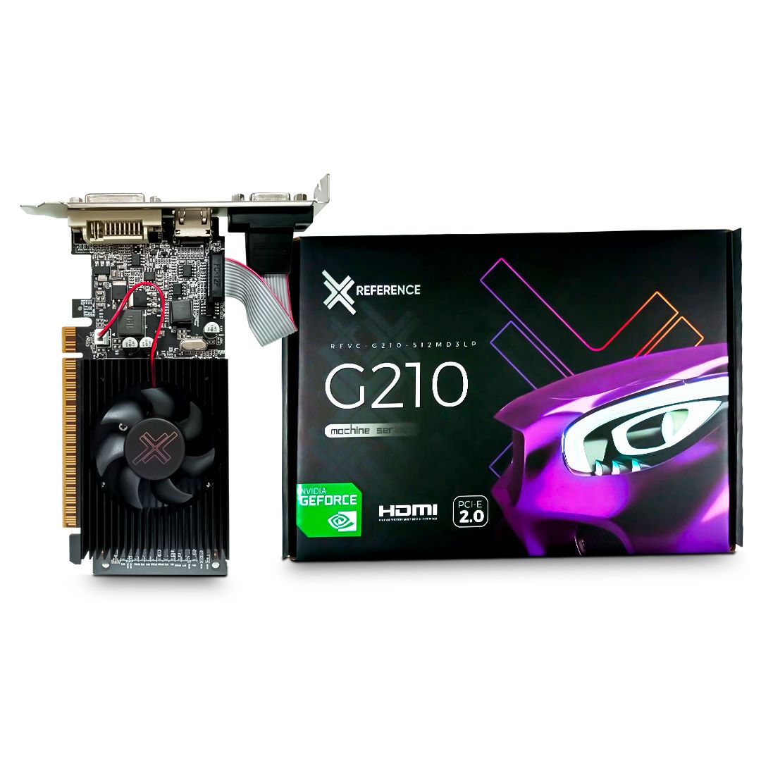 Placa De Vídeo Reference NVIDIA GeForce G210 512MB, DDR3, 64Bit, RFVC-G210-512MD3LP