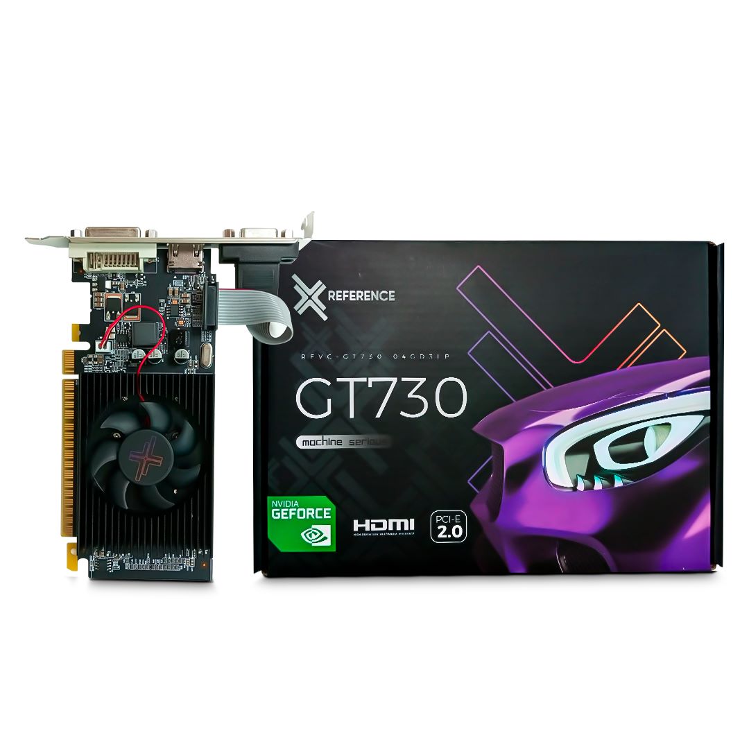 Placa de Vídeo Reeference NVIDIA GeForce GT730LP, 4GB, DDR3, 64bit, RFVC-GT730-04GD3LP