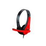 Headset Kross C/ Microfone P2 Preto e Vermelho KE-HS050