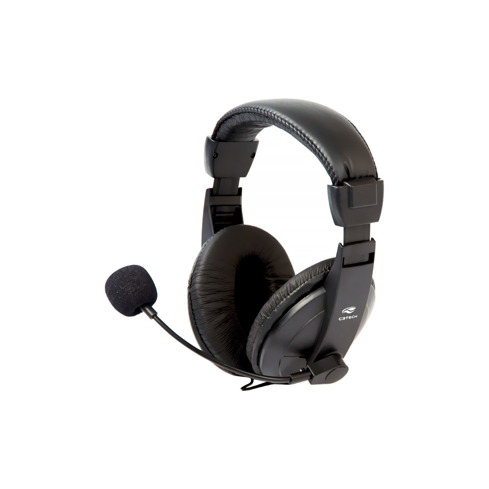Headset C3 Tech Voicer Confort c/ Microfone Preto - CT662863
