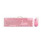 Kit Gamer Motospeed CK700 - Teclado Óptico-Mecânico, LED, ANSI + Mouse, LED, Rosa - FMSCB0080RSA