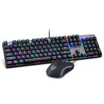 Kit Gamer Motospeed CK888 RGB, Teclado Mecânico Switch Outemu Azul + Mouse 2400 DPI - FMSCB0003CBO