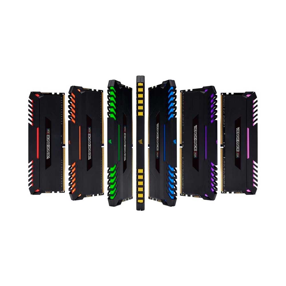 Memória Corsair Vengeance RGB, 16GB (2x8GB), 3000MHz, DDR4, CL15, Preto - CMR16GX4M2C3000C15