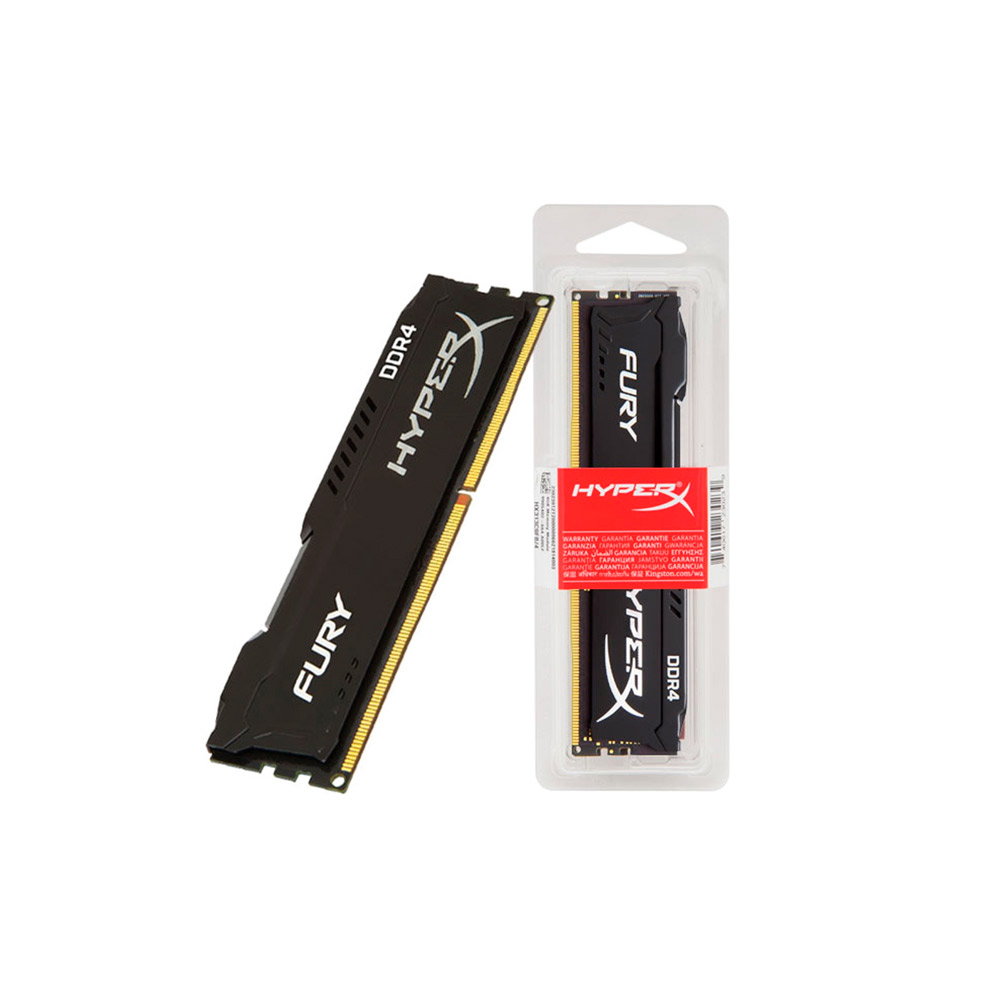 Memória Kingston HyperX 8GB DDR4 2400Mhz  Fury CL15 HX424C15FB/8 Black.