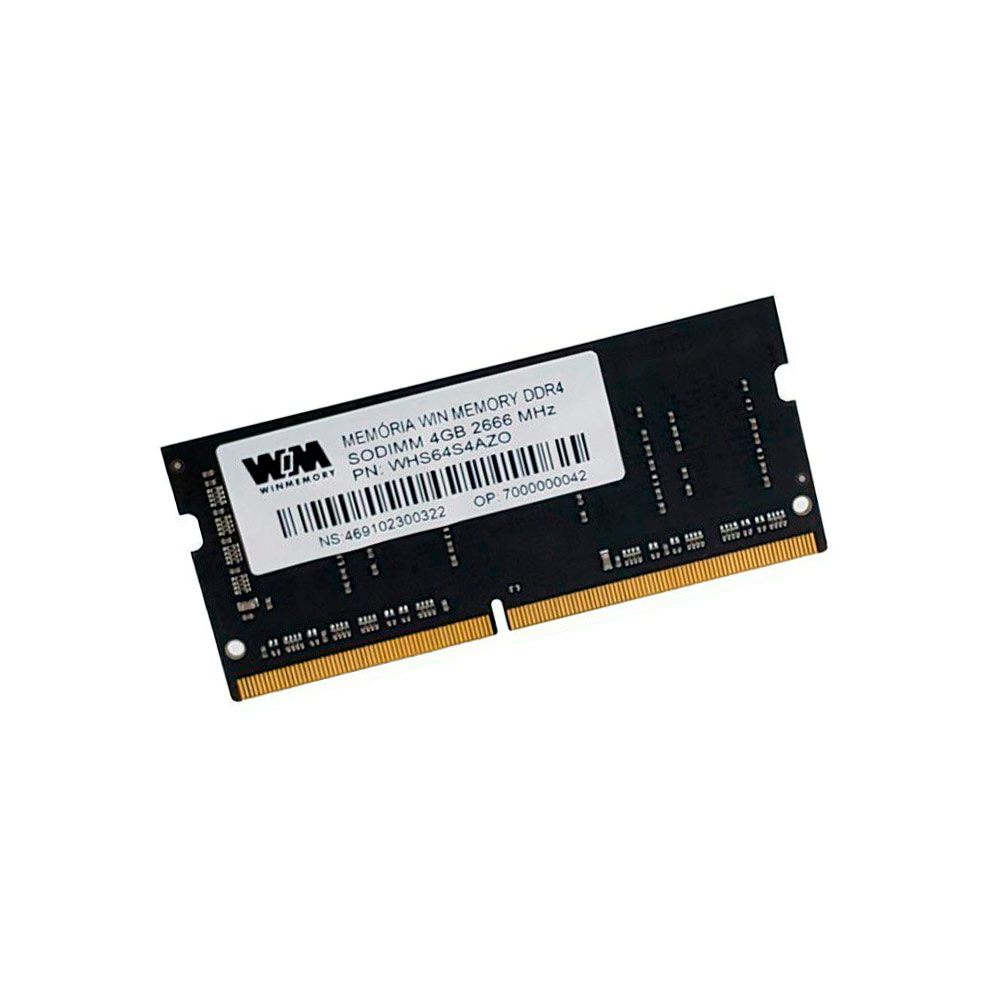 Memória Win Memory 4GB DDR4 2666Mhz para NoteBook- WHS64S4AZO