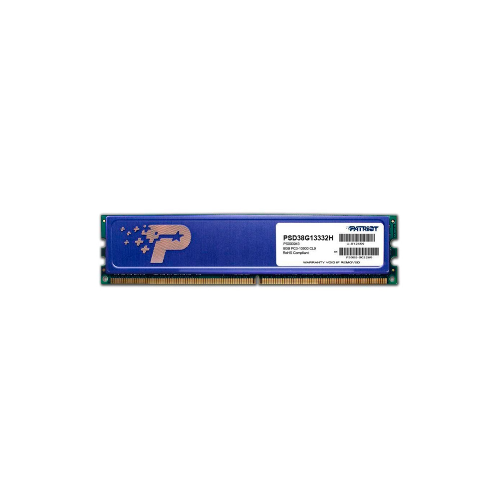 Memória Patriot 8GB DDR3 1333Mhz CL9 PSD38G13332H c/dissipador