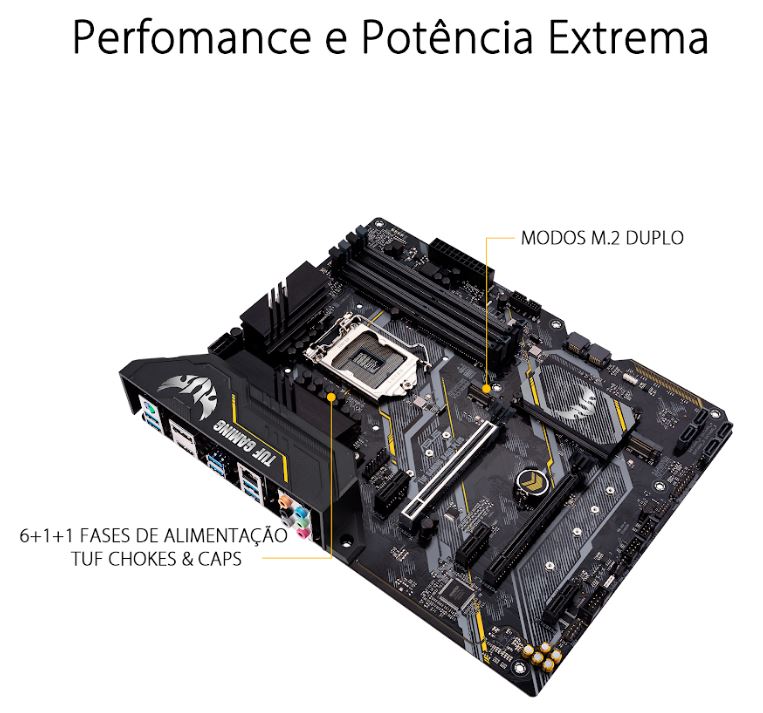 Placa-Mãe Asus TUF Gaming B460M-Plus, Intel LGA1200, mATX