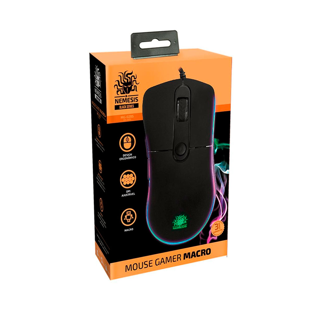 Mouse Gamer Nemesis Black Series LED 4000DPI - 015-0070
