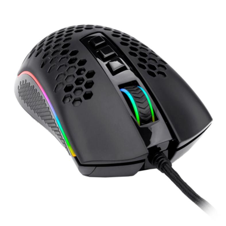 Mouse Gamer Redragon Storm RGB 12400DPI Preto, M808-RGB