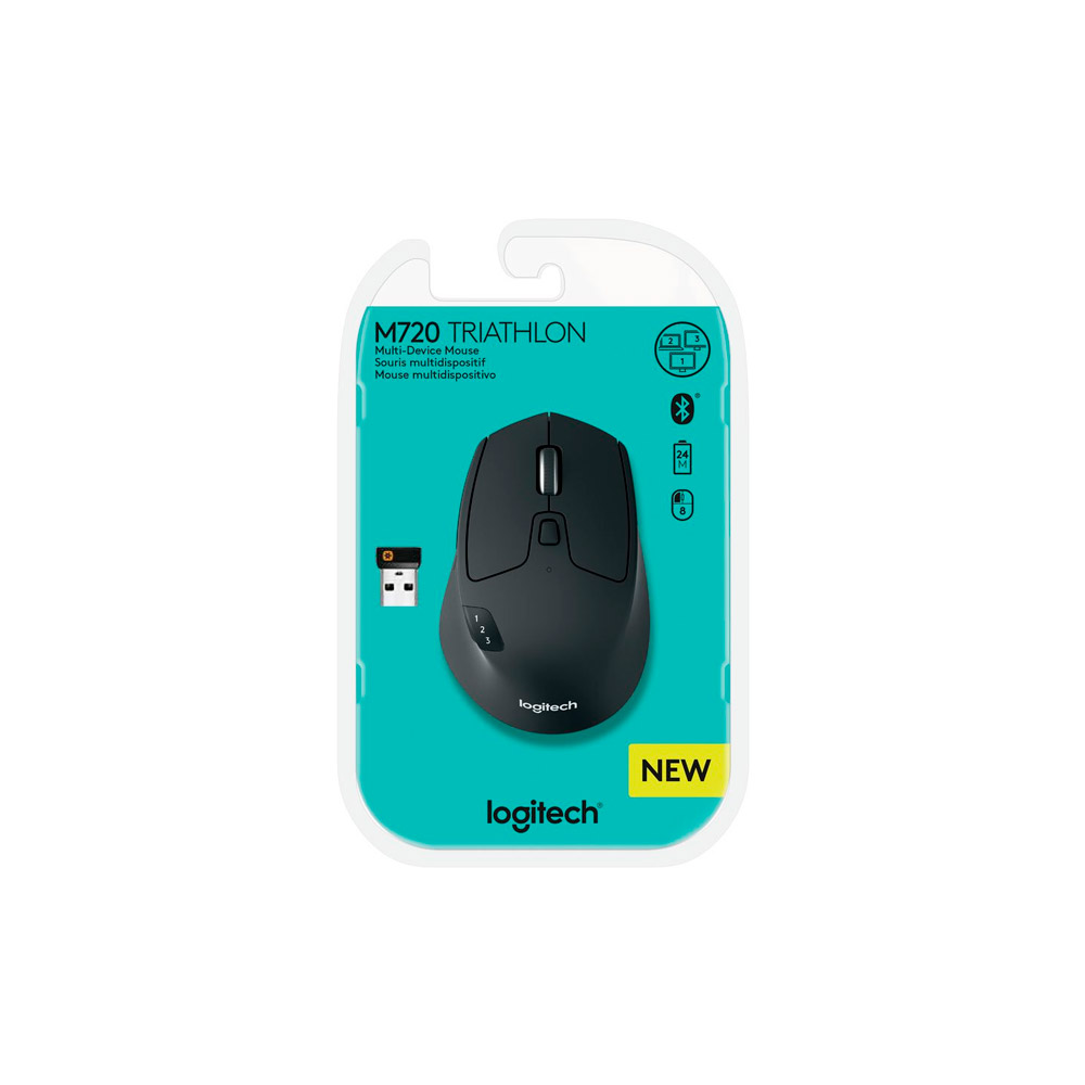 Mouse Óptico Sem Fio Logitech M720 Triathlon - 910-004790