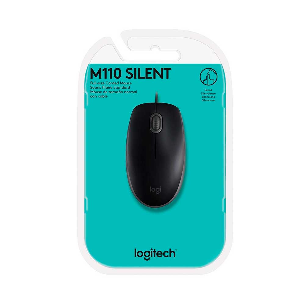Mouse Logitech M110 com Clique Silencioso Cinza - 910-005494