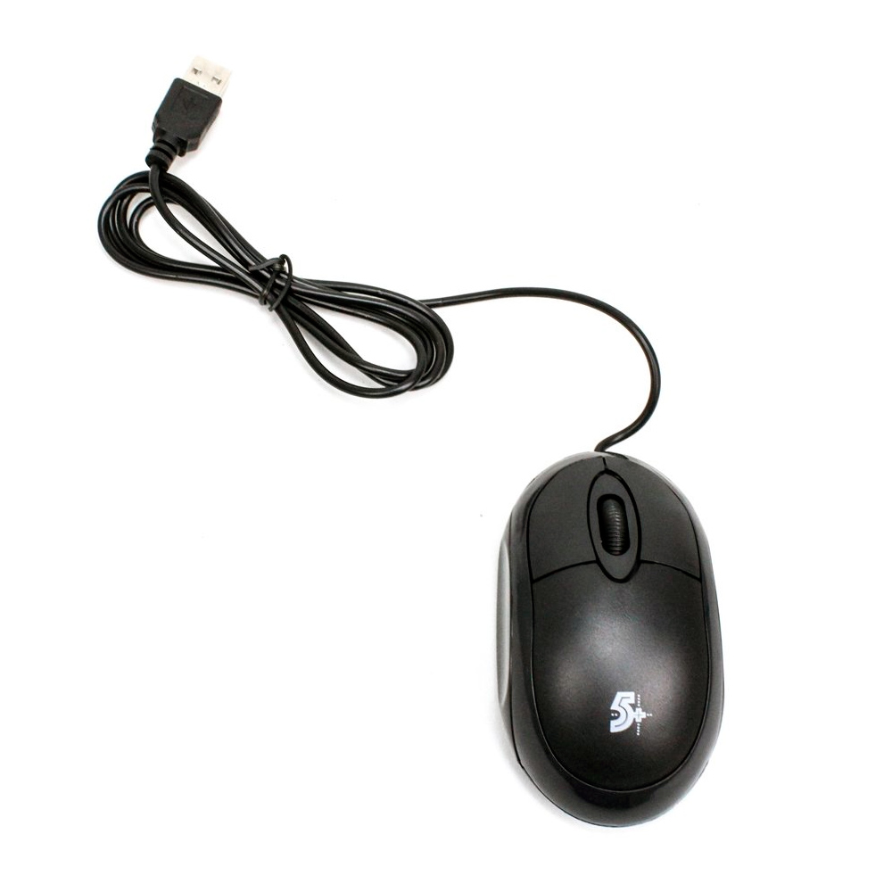 Mouse Óptico USB Office 5+ 1000DPI Preto 015-0043