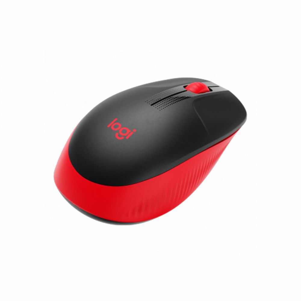 Mouse Sem Fio Logitech M190, Preto e Vermelho - 910-005904
