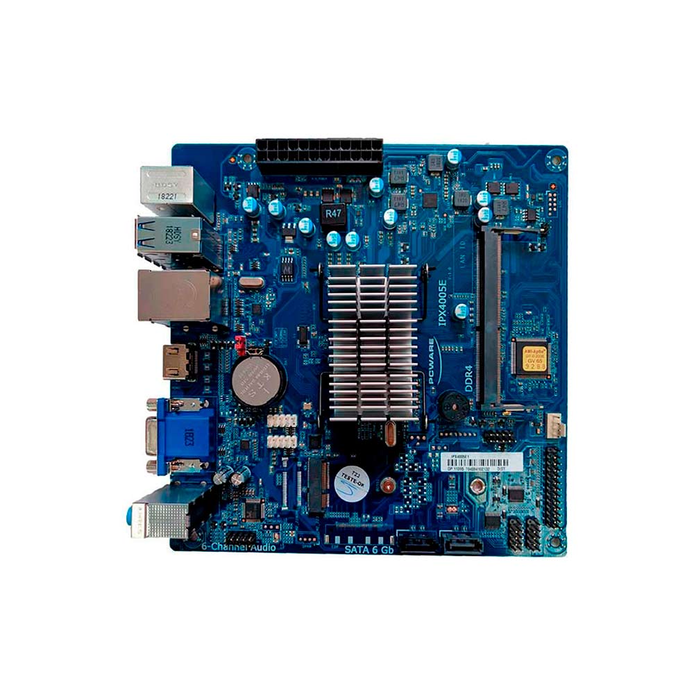 Placa Mãe PCWare IPX4020E com Celeron Dual Core N4020 - Ddr4 Sodimm - Mini Itx - Vga/hdmi