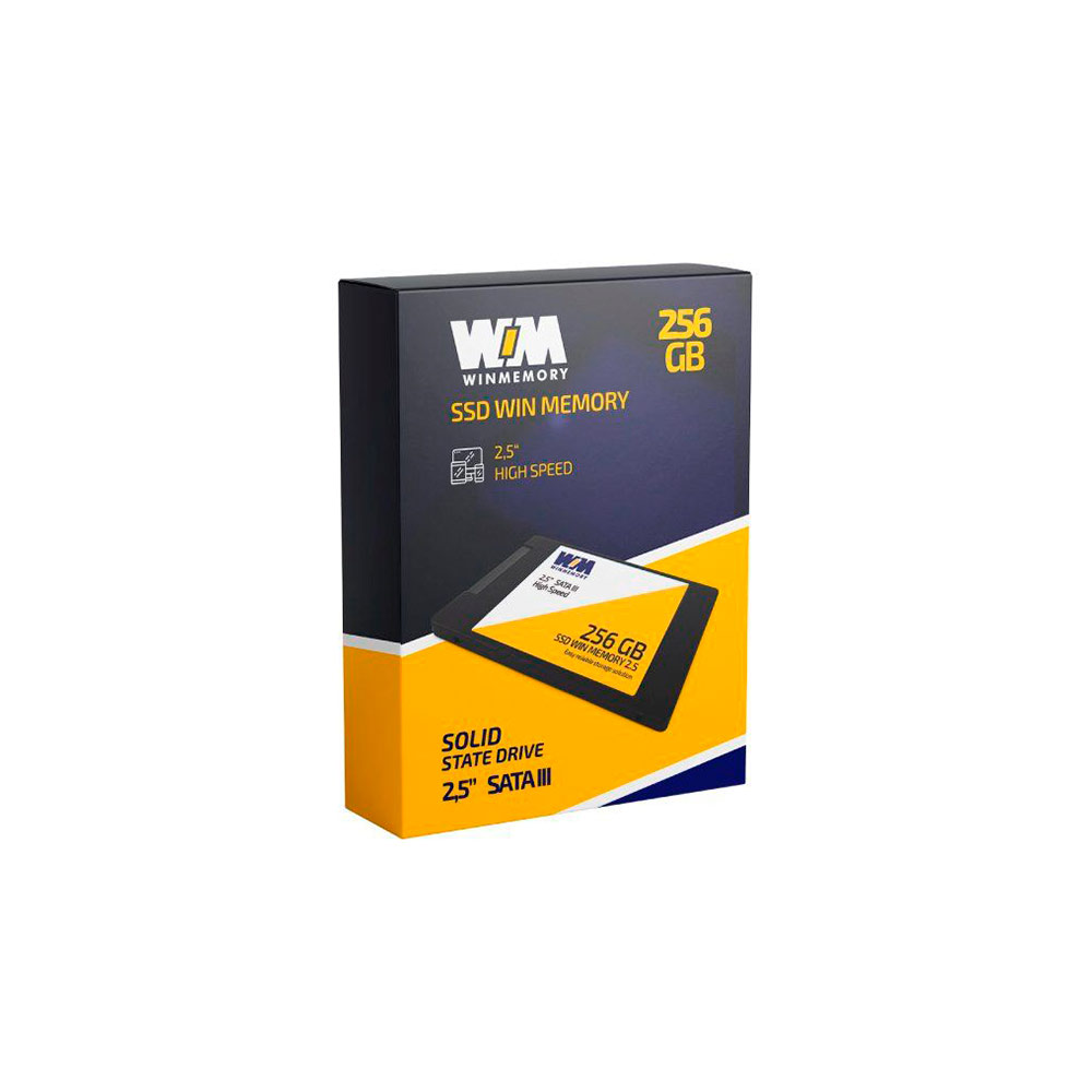 SSD Win Memory, 256GB, Sata III, Leitura 550MBs e Gravação 500MBs- WR256G-301II