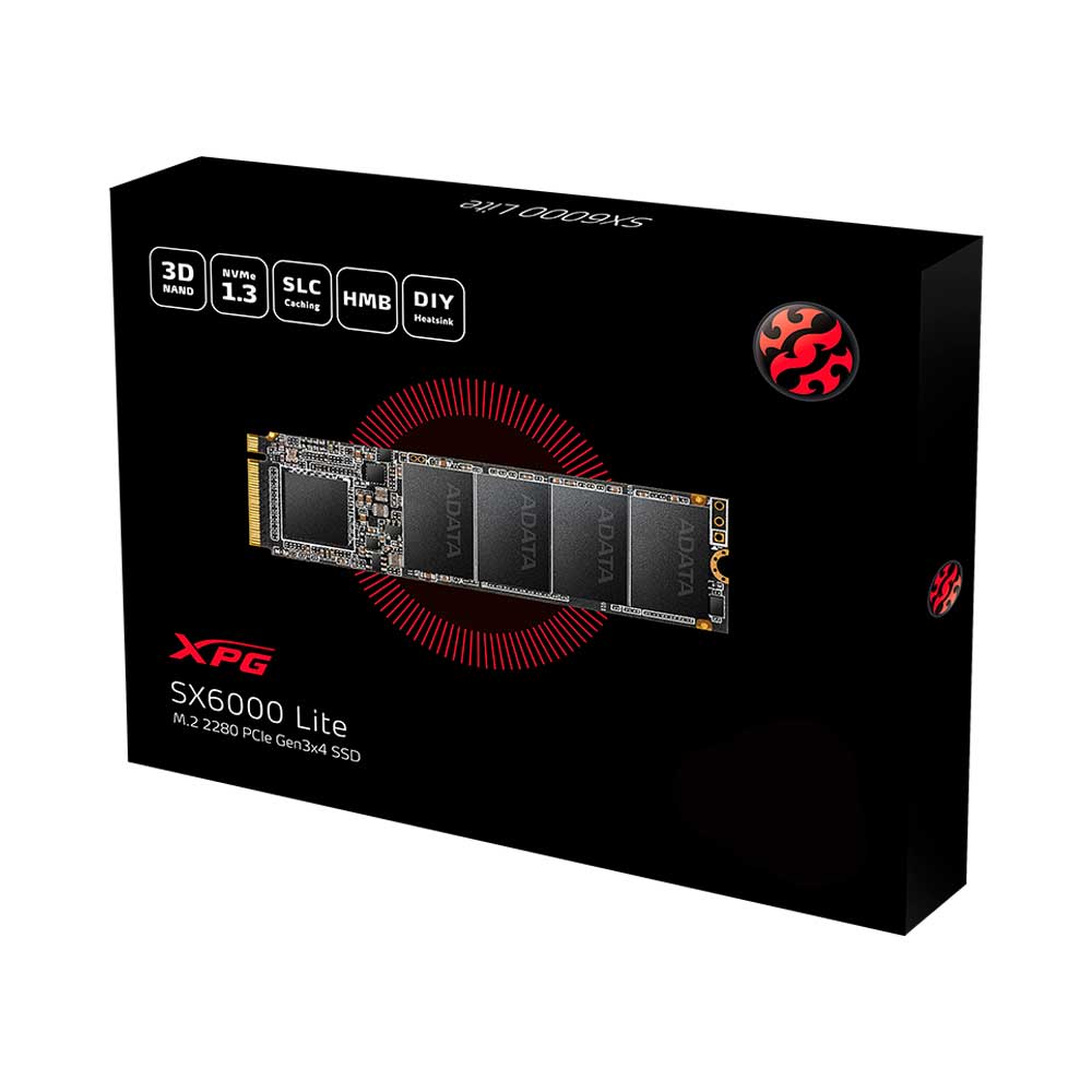 SSD XPG SX6000 Lite, 512GB, M.2, PCIe, NVMe, Leituras: 1800Mb/s e Gravações: 1200Mb/s - ASX6000LNP-512GT-C