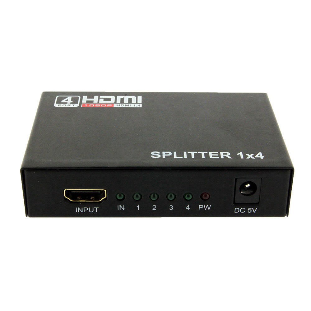 Switch Spliter 1X4, 1 entrada Hdmi e 4 saídas Hdmi 1080P V1.4 3D