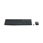 Teclado e Mouse Logitech MK235 Sem Fio Resistente à Água Cinza ABNT2 - 920-007903