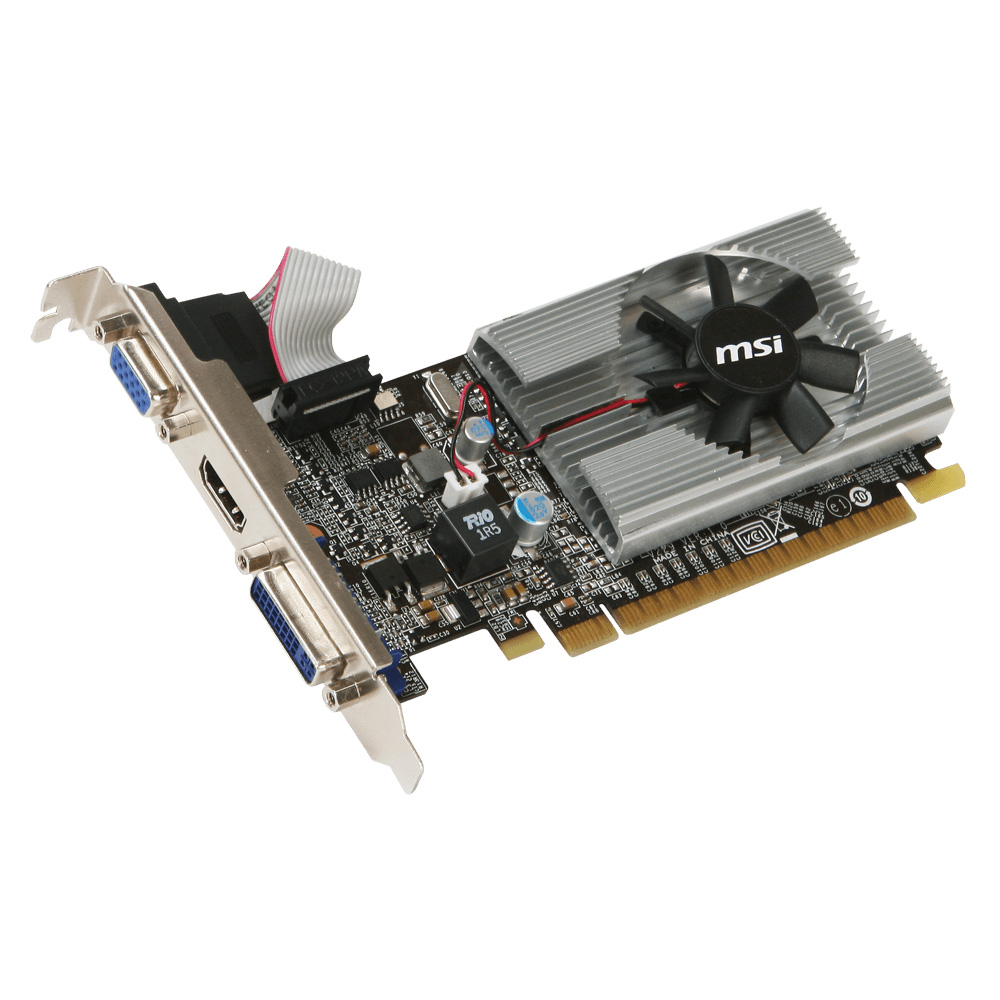 VGA GeForce 1GB GT210 MSI DDR3 Low Profile 64 bits N210-MD1G/D3
