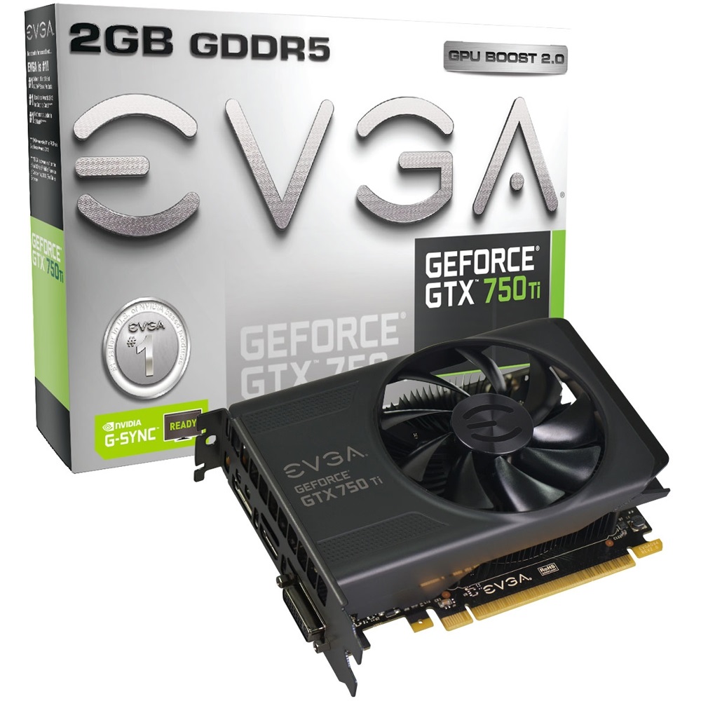 VGA GeForce 2GB GTX750TI Evga DDR5 128 bits PCIE 3.0, 02G-P4-3751-KR