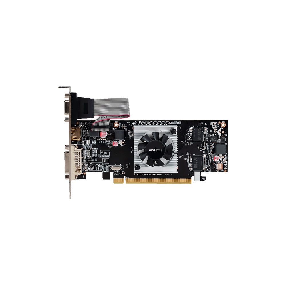 Placa de Vídeo Gigabyte Radeon R5 230 1GB DDR3 Low Profile