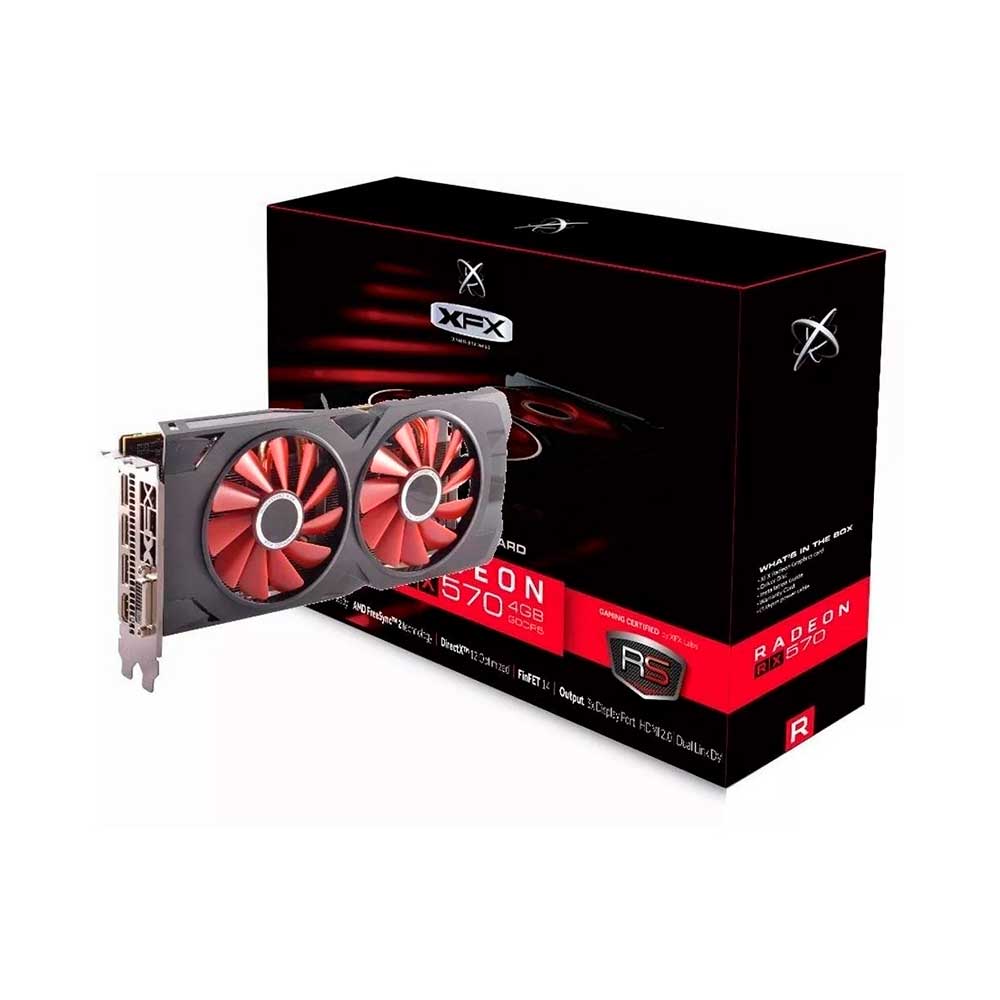 Placa de Vídeo VGA AMD XFX RADEON RX 570 4GB RS XXX ED OC+ DDR5 256Bits